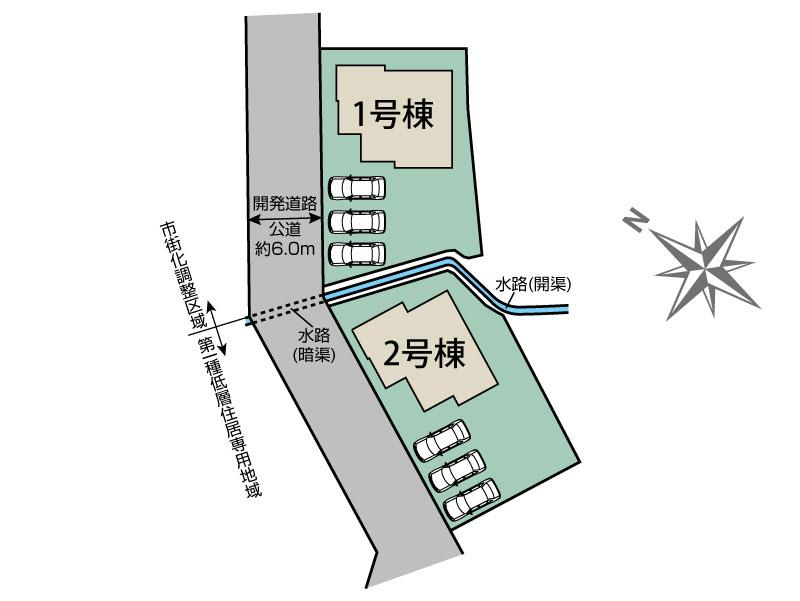 ブルーミングガーデン甲斐市篠原２棟の見取り図
