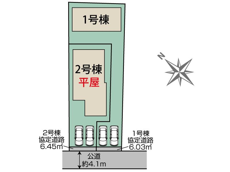 ブルーミングガーデン高崎市八千代町１丁目２棟の見取り図