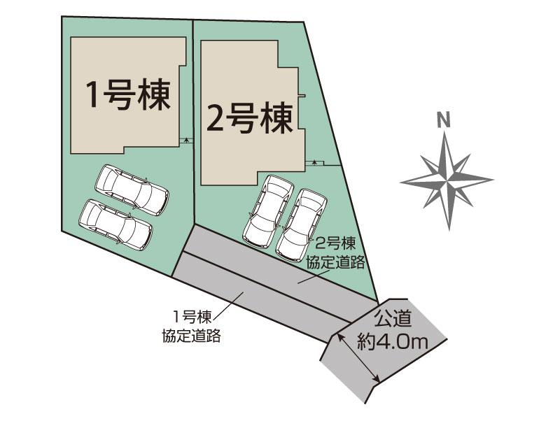 ブルーミングガーデン枚方市東香里元町２棟の見取り図