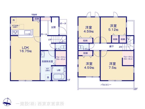 リーブルガーデン東村山富士見町の見取り図