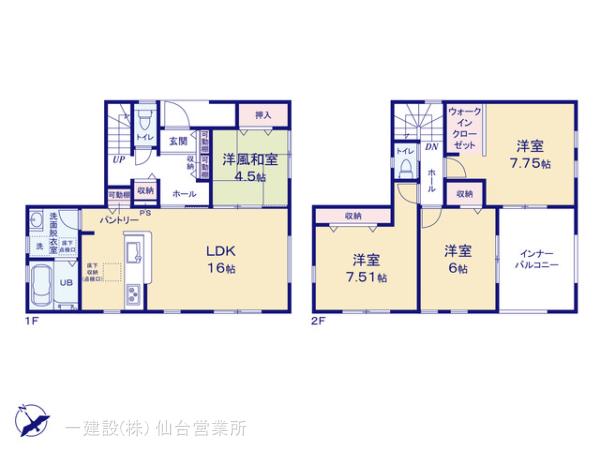 リーブルガーデン若林7丁目第2の見取り図