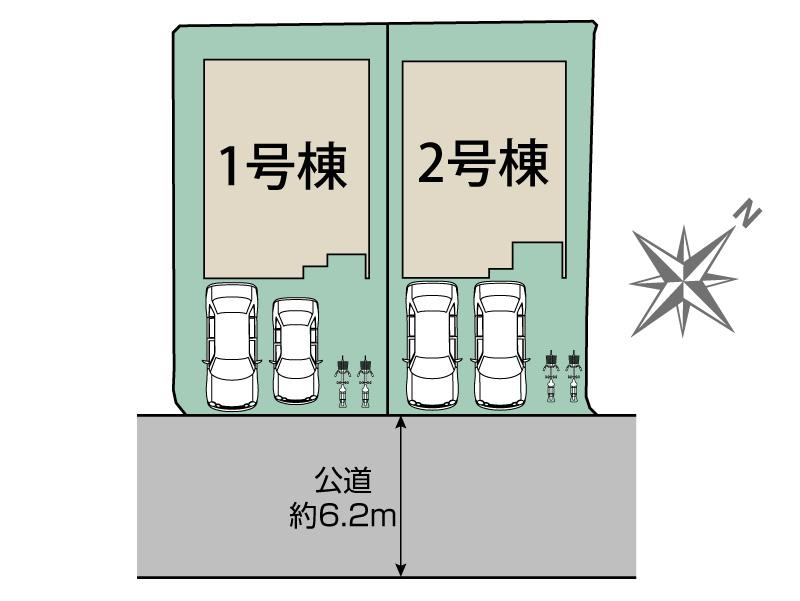 ブルーミングガーデン広島市安佐北区口田２丁目２棟の見取り図
