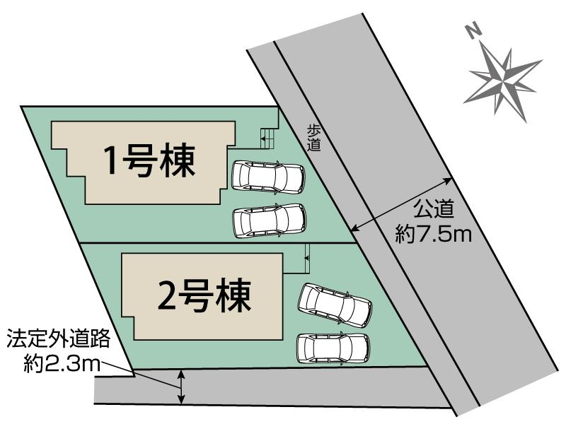 ブルーミングガーデン糟屋郡須恵町新原２棟の見取り図