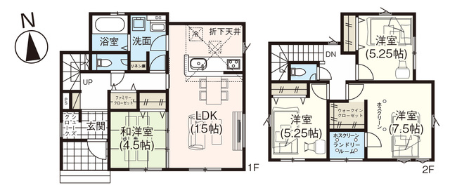 グラファーレ4372新潟市寺山２期２棟の見取り図