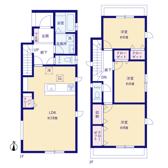 グラファーレ4259川崎市西野川７期４棟の見取り図