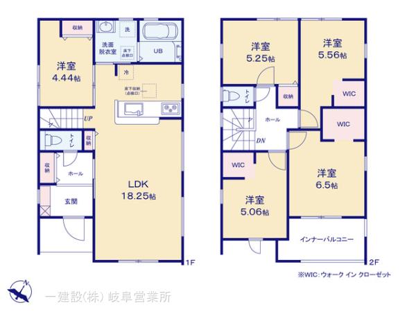 リーブルガーデン一宮市北今の見取り図