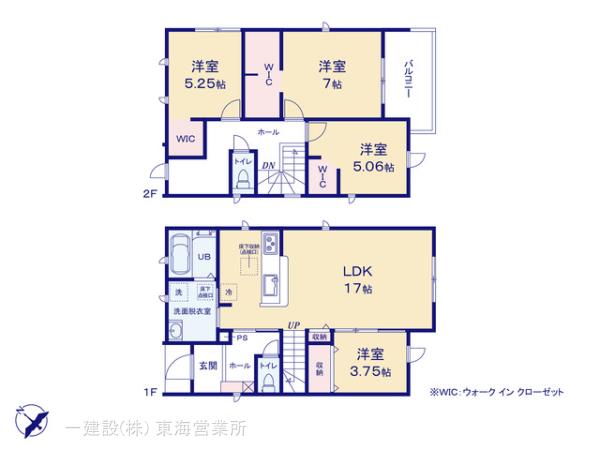 リーブルガーデン知多市八幡堀切の見取り図