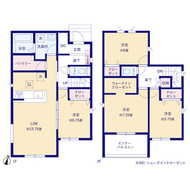 グラファーレ安城市姫小川町７棟の見取り図