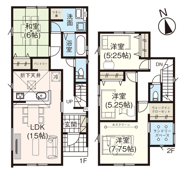 グラファーレ4372燕市吉田栄町２期１棟の見取り図