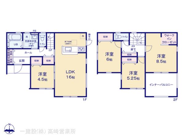 リーブルガーデン渋川行幸田の見取り図