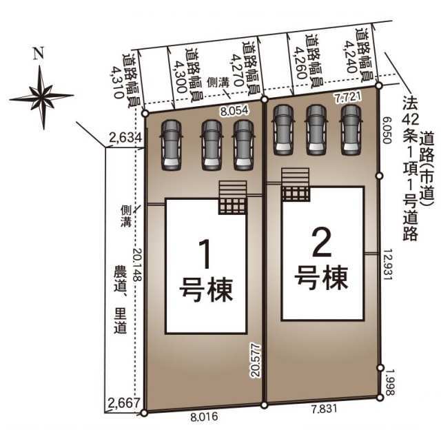 クレイドルガーデン宮崎市下北方町 第6の見取り図
