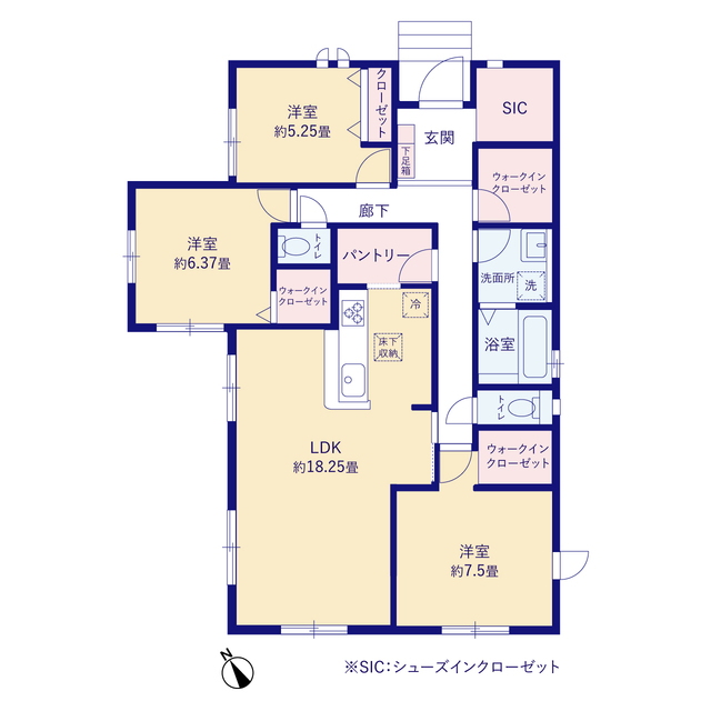 グラファーレ4355入間市下藤沢２５期１棟の見取り図