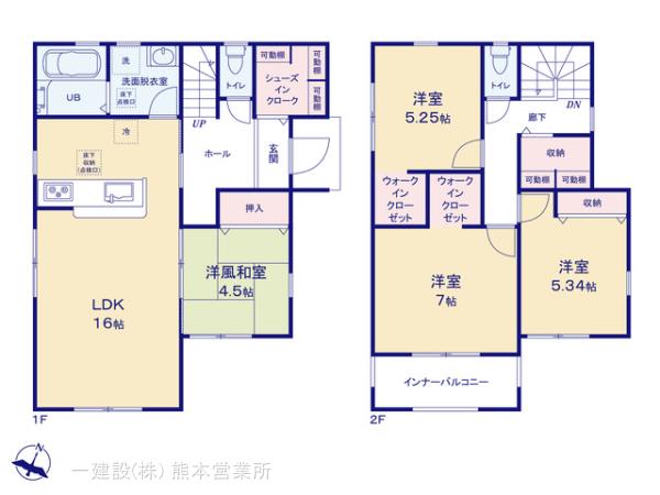 リーブルガーデン阿蘇郡西原村布田の見取り図
