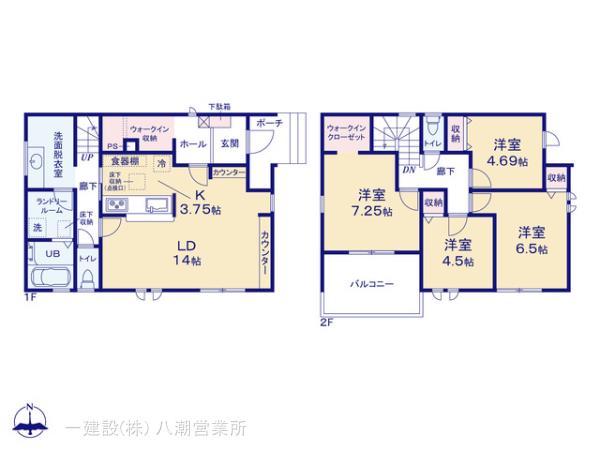 リーブルガーデン野田市中野台5期の見取り図