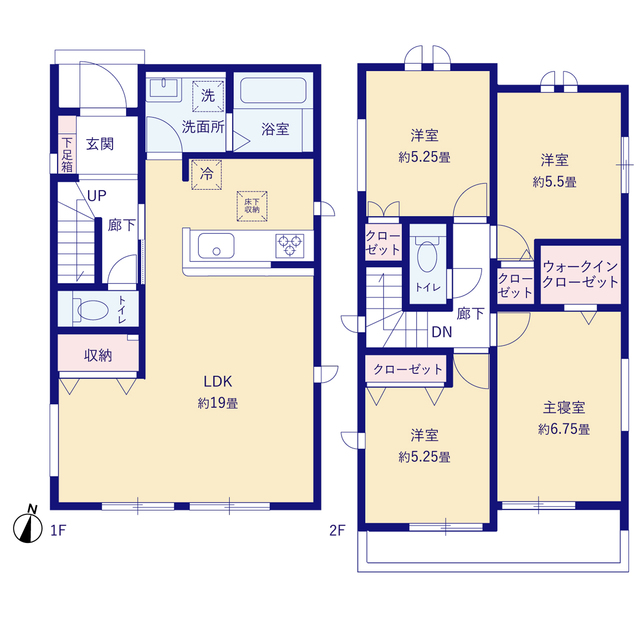 グラファーレ日進市藤塚４期２棟の見取り図