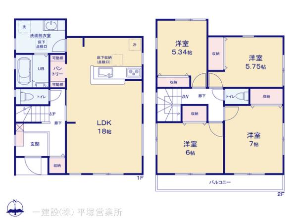 リーブルガーデン綾瀬市上土棚南５丁目の見取り図