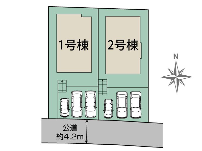 ブルーミングガーデン福岡市東区美和台３丁目２棟の見取り図