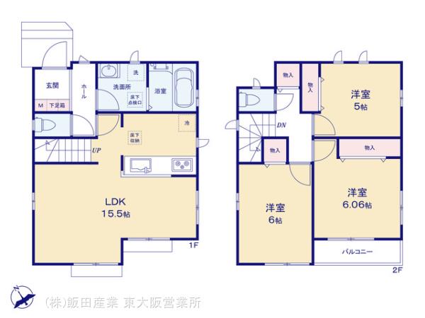 ハートフルタウン高石高師浜2丁目615番の見取り図