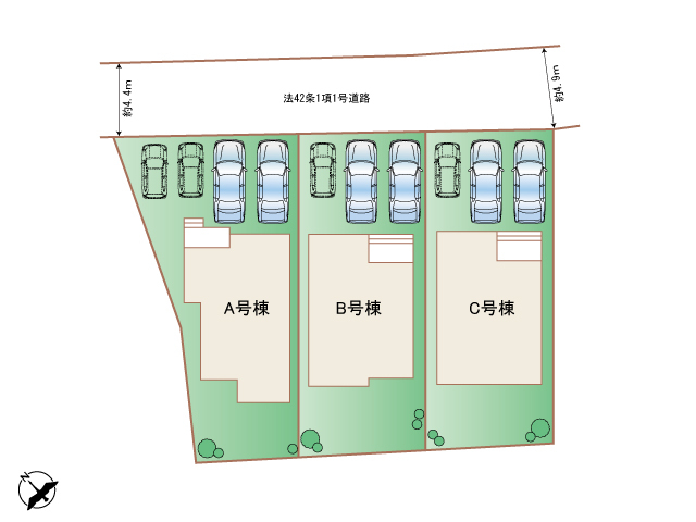 ハートフルタウンうるま市赤野701番の見取り図