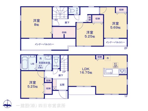 リーブルガーデン四日市市楠町本郷第１４の見取り図