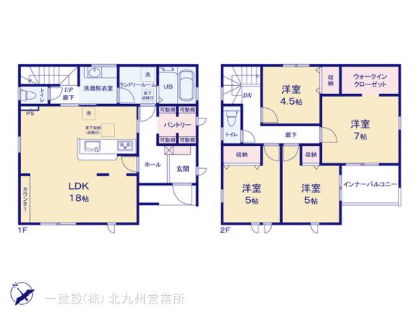 リーブルガーデン下関市王司本町第一の見取り図