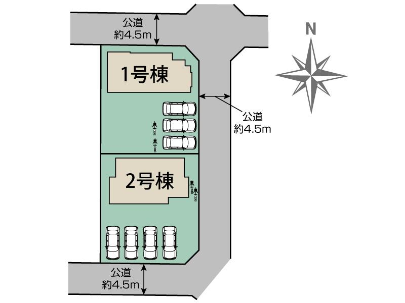 ブルーミングガーデン宇都宮市茂原町２棟の見取り図