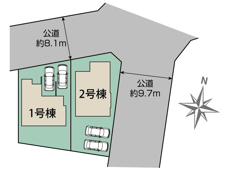 ブルーミングガーデン宇都宮市弥生２丁目２棟の見取り図