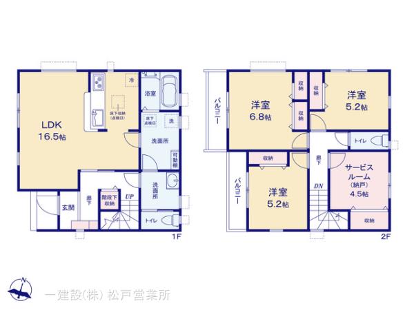 リーブルガーデン柏市南増尾４丁目の見取り図