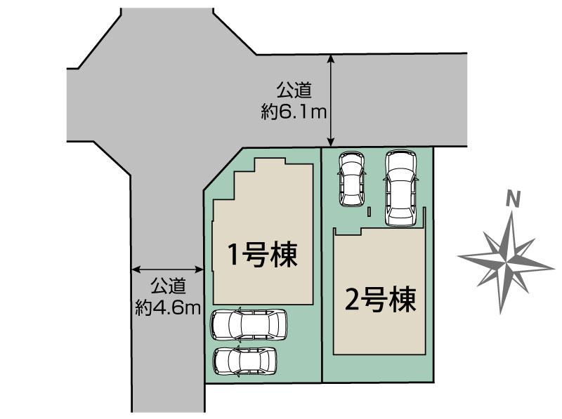 ブルーミングガーデン太宰府市青山３丁目２棟の見取り図