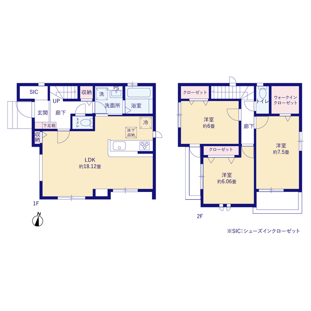 グラファーレ4327富士見市山室９期１棟の見取り図