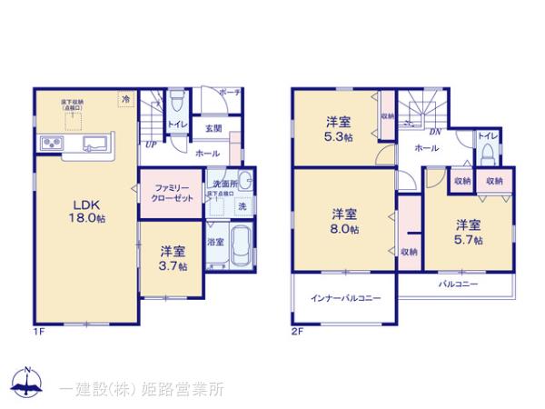 リーブルガーデン太子町矢田部4期の見取り図
