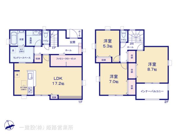 リーブルガーデン姫路市北原6期の見取り図