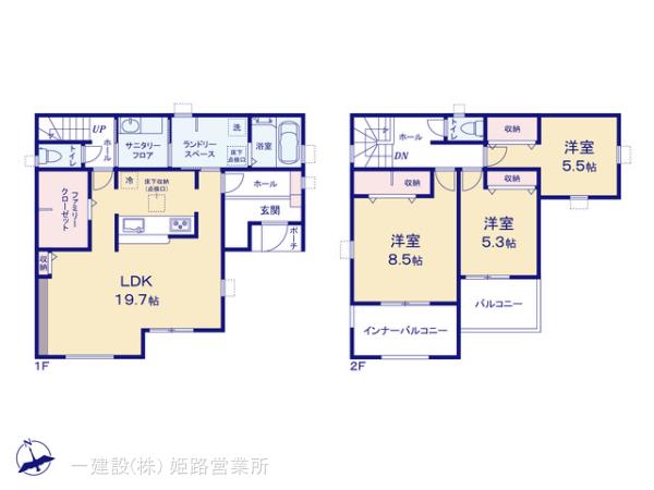 リーブルガーデン姫路市北原6期の見取り図