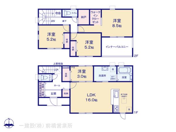 リーブルガーデン安中市下磯部第２の見取り図
