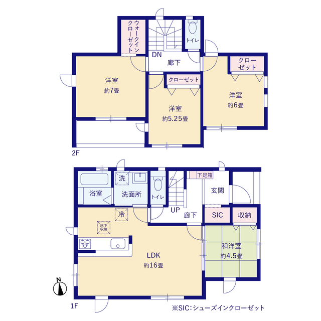 グラファーレ4236仙台市下愛子６期２棟の見取り図