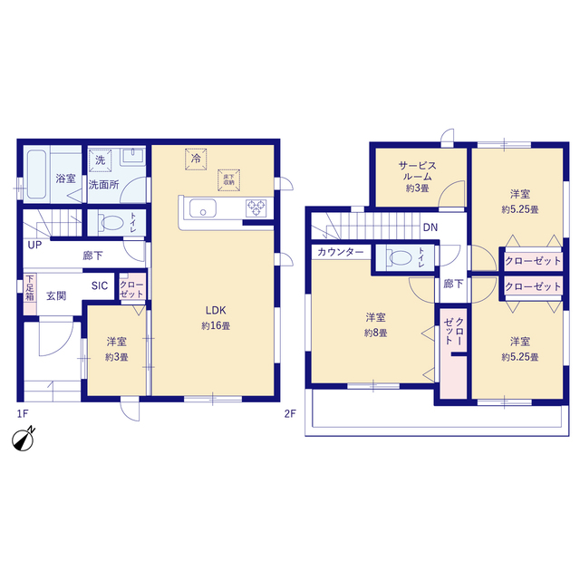 グラファーレ4255狭山市水野３５期１棟の見取り図