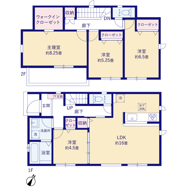 グラファーレ4294北九州市光貞台２棟の見取り図