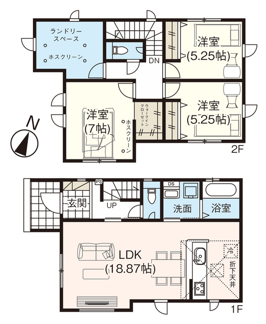 グラファーレ4372新潟市新津本町３棟の見取り図