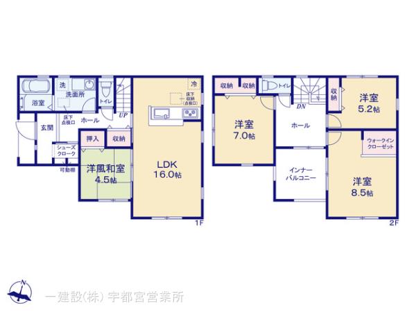 リーブルガーデン宇都宮兵庫塚第５の見取り図
