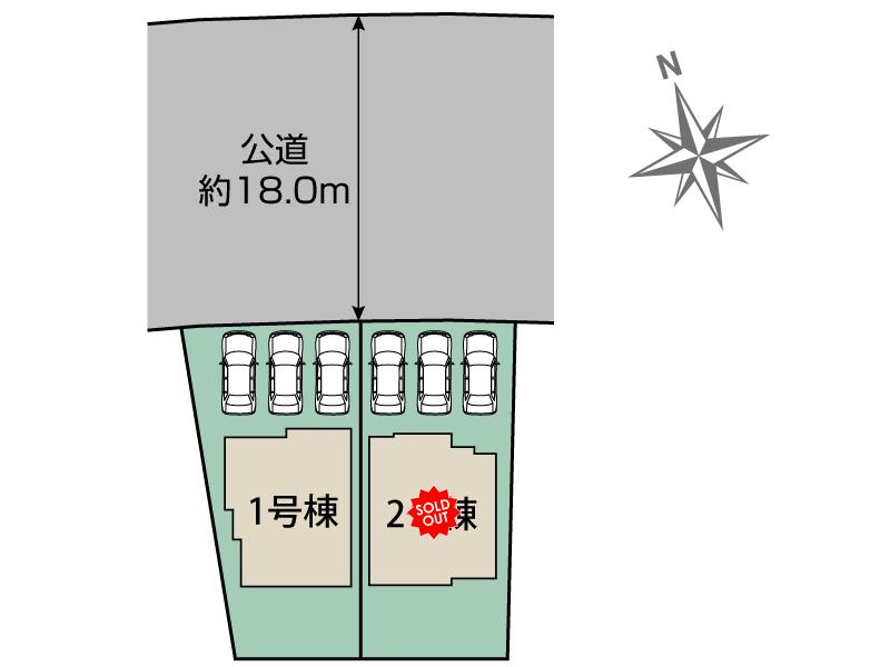 ブルーミングガーデン春日井市岩成台９丁目２期２棟の見取り図