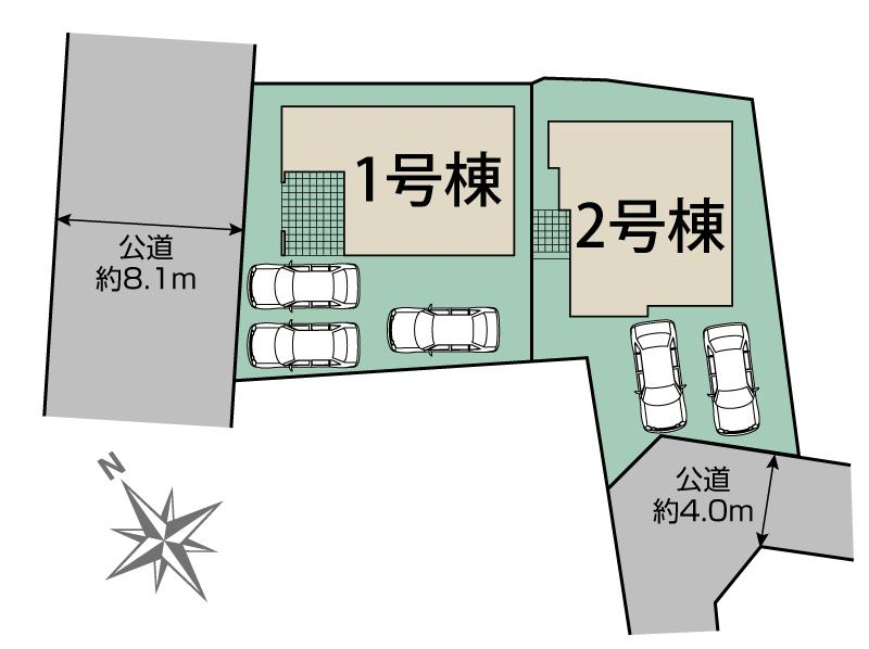 ブルーミングガーデン北九州市八幡東区帆柱２丁目２棟の見取り図