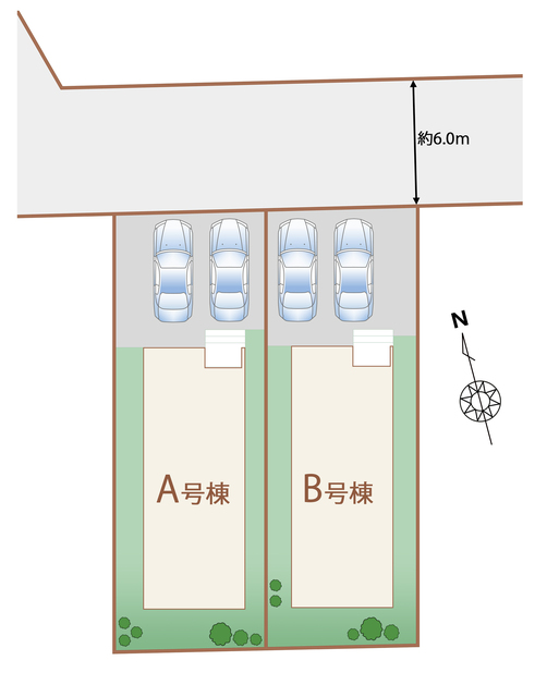 ハートフルタウン鶴ｹ谷7丁目19番の見取り図