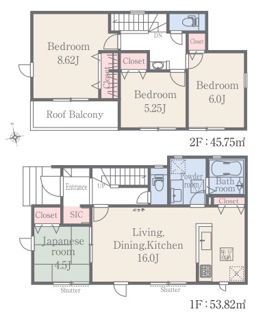 リナージュ足利旭町　第１期の見取り図