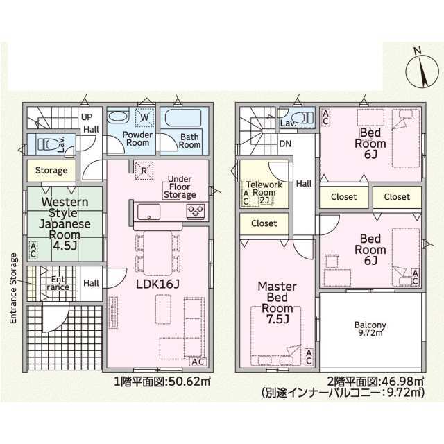 クレイドルガーデン瑞穂市野田新田 第1の見取り図