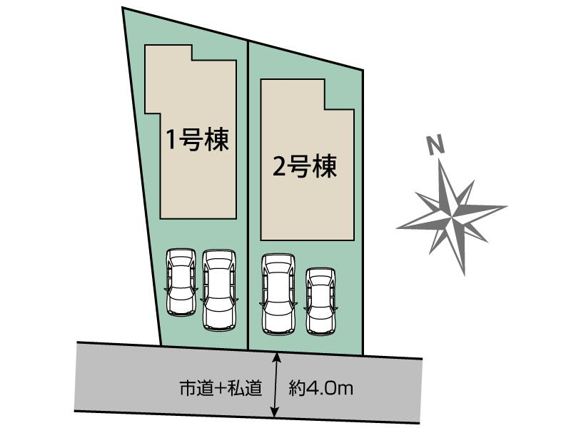 ブルーミングガーデン西東京市住吉町４丁目２棟の見取り図