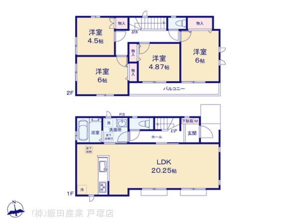 ハートフルタウン横浜市戸塚区平戸2丁目1615の見取り図