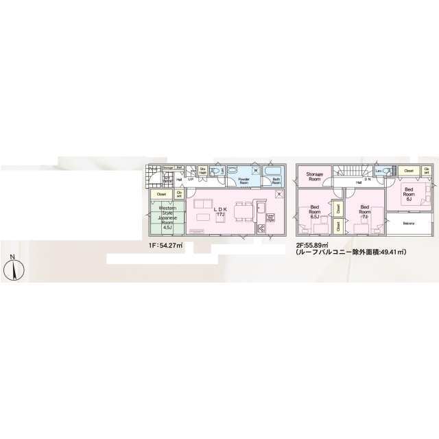 クレイドルガーデン郡山市賀庄 第5の見取り図