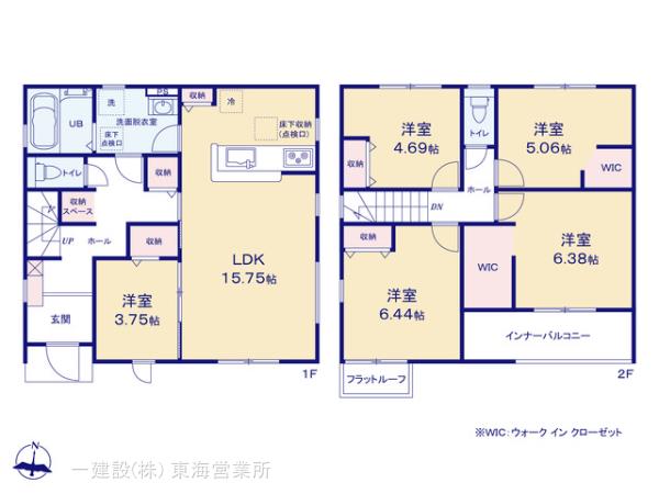 リーブルガーデン東海市加木屋町宮ノ脇の見取り図
