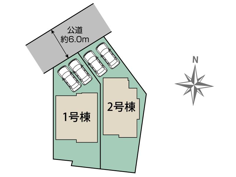 ブルーミングガーデン藤沢市本藤沢２丁目２棟の見取り図