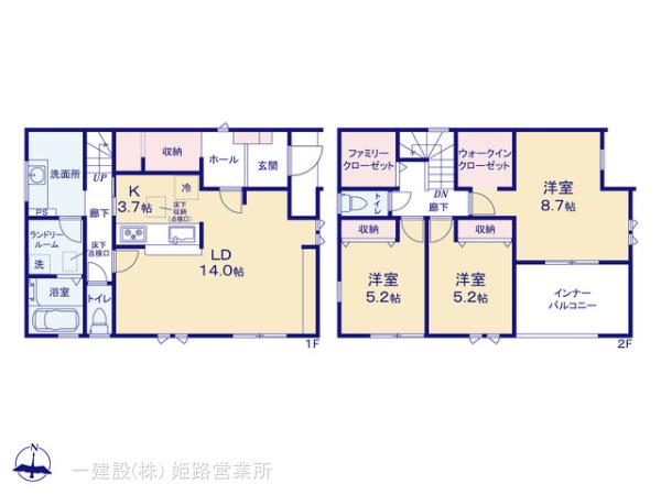 リーブルガーデン姫路市上大野4期の見取り図